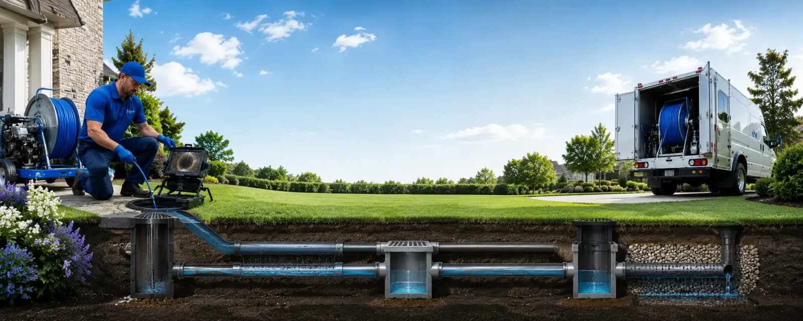 Outdoor drain cleaning information for Rail Road Flat, CA